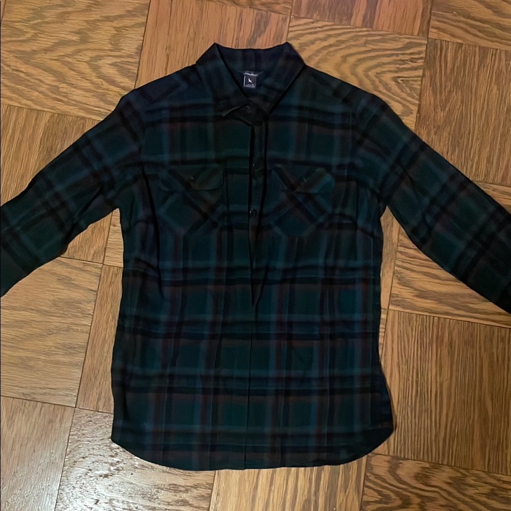 Plaid Button-Up Shirt